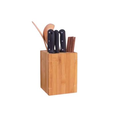 China Sustainable Bamboo Knife Storage Block Rack Knife Rack Holder Rest for sale