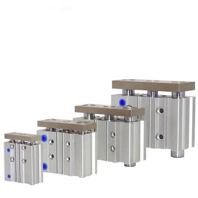China Building Material Shops Cheap Price SMC Series Bore 12mm 16mm 20mm 15mm 32mm 40mm 63mm MGP Compact Slide / Ball Guide Supporting Pneumatic Air Cylinder for sale