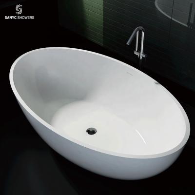 China Freestanding High Quality Solid Surface Freestanding Acrylic Hot Tub Bathtub for sale