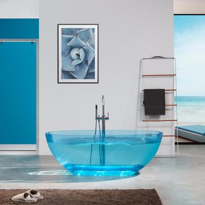 China 2021 New Hotel Bathroom Transparent Acrylic Home Bathtub Multicolor Bathtub for sale