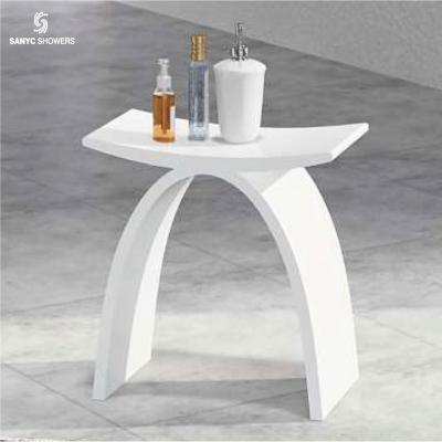 China Standing Type Bathroom Stool Customized Modern Design Acrylic Shower Bath Stool Shower Bench Bathroom Stool for sale