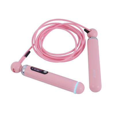 China Durable Adjustable Logo Exercise New Design Smart Digital Bearings Custom Fitness Weighted PVC Jump Rope for sale