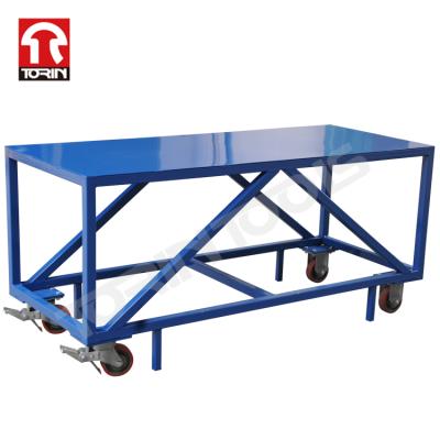 China Machinery Repair Shops Torin DZ345 Area Bench Handcart Steel Roll Four Wheel Metallurgical Container for sale