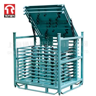 China Logistics transport Torin DZ17 logistics transport racks for protection metal pallet wire mesh glass container for sale