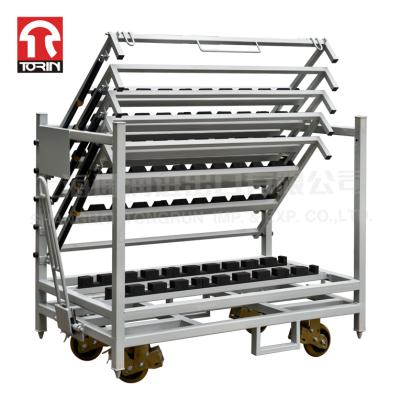 China Torin LK46 Auto Parts Metal Stretch Fixed Car Jack Stand Roll Cart Wire Mesh Pallet Container for sale