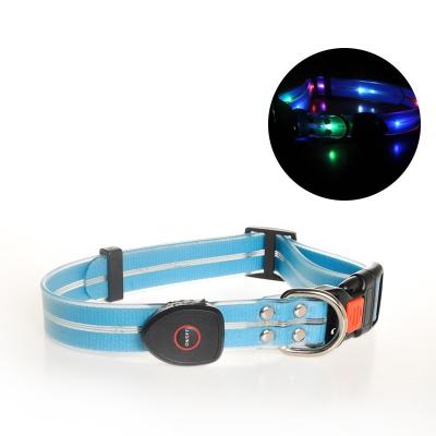 China LED Lights Rechargeable Luminous Glow-in-the-Dark PVC Dog Collar Led Dog Collar For Dog for sale