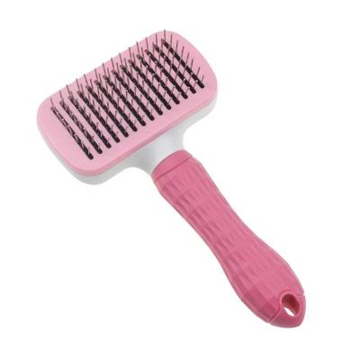 China Polyester Deshedding Tool Massage Comb Slicker Hair Removal Grooming Comb Animal Cleaning Brush For Cat Pet Dog for sale