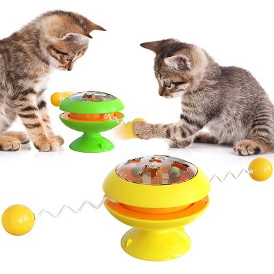 China Stick Disc Gyro Sucker Catnip Interactive Catnip Rotating Viable Teasing Happy Toy For Cat Toy For Cat Toy for sale