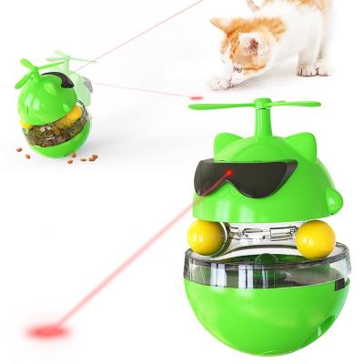 China Viable Factory Wholesale USB Charging Automatic Laser Infrared Electric Interactive Slow Feeding Sunglasses Cat Tumbler Play for sale