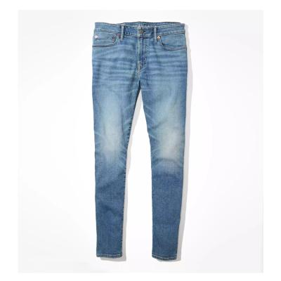 China HUNTW China OEM breathable high quality light blue denim men's skinny jeans pants for sale