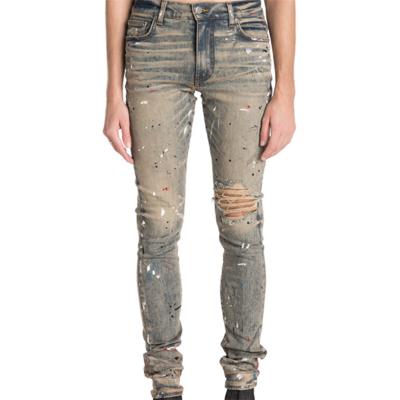 China HUNTW 2020 New Style Breathable OEM Custom Men's Blue Ripped Jeans for sale