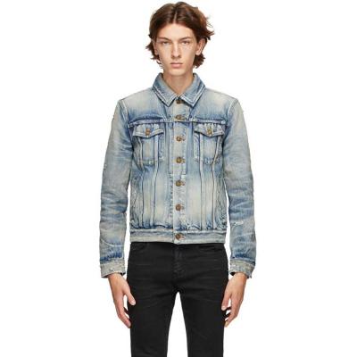 China HUNTW breathable plus size distressed denim jacket for stylish men for sale