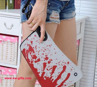 China Fashion Designer Clutch Women Clutch PU Creative Rock Punk Blood Kitchen Knife Handbags for sale