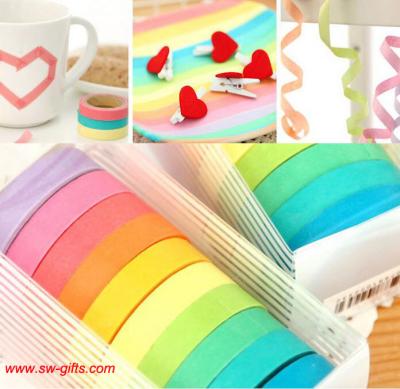 China New Design DIY decorative adhesive paper sticky paper tape for scrapbooking Diary Gifts for sale