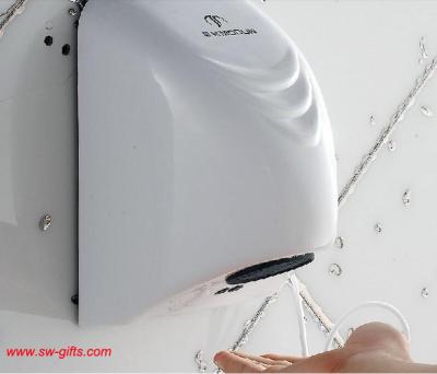 China Household Toilet Hand Dryer Infrared Induction System For High Speed Dry Hand White Simpli for sale