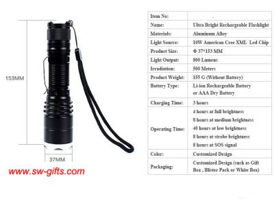 China Wholesale Aluminum Zoomable Micro USB Rechargeable Best Led Flashlight Torch Light for sale