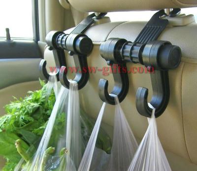 China New Double Auto Car Back Seat Headrest Hanger Holder Hooks Clips For Bag Purse Cloth Grocery Automobile Accessories for sale