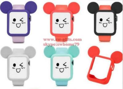 China Cute Cartoon Mouse Ears Soft Silicone Protective Cases for Apple watch Case For iWatch Case Colorful Cover for sale