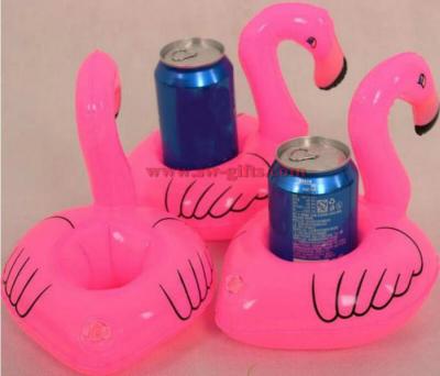 China Mini Flamingo Floating Inflatable Coasters Drink Cell Phone Holder Stand Pool Event & Party Decoration Toy For Kids for sale