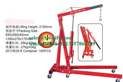 China Folding Manual Hydraulic Cherry Picker Engine Crane Shop Press Hoist Lift 0.5T-3T for sale