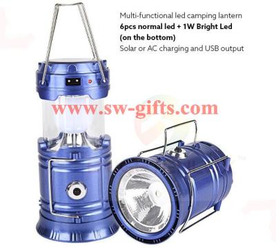 China Plastic Multi-function Solar Camping Lantern Rechargeable,Portable Solar Rechargeable led Camping Lantern Flashlights for sale