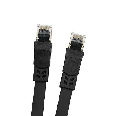 China 4 Pair Twisted Bare Copper Foil Shielded Cat8 Network Patch Cable 28AWG 7/0.12mm for sale