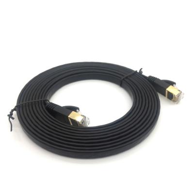 China 32AWG 7/0.08mm Patch Cat7 Flounder 1 Meter SSFT 32AWG Soft Gold Plated Plug Network Patch Cables for sale