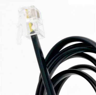 China Hot Sales Telephone Line Tie Down 30M Long Black Landline Telephone Accessory 4C Telephone Cable for sale