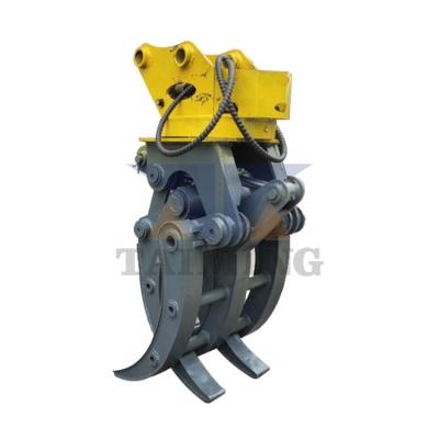 China Excavator Attachment Mini Excavator Crusher Log Sorting Grapple Saw Grab Forest Machinery Hydraulic Rotator Grapple Bucket For Excavators for sale