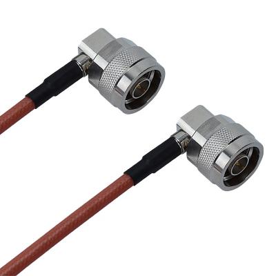 China N 90 Degree Flexible Male Female Connector RF Cable RG-142 Coaxial Cable for sale