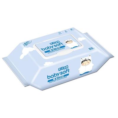 China 2021 Baby New Type Portable White Nonwoven Cute Clean Cute Wet Wipes For Kids for sale