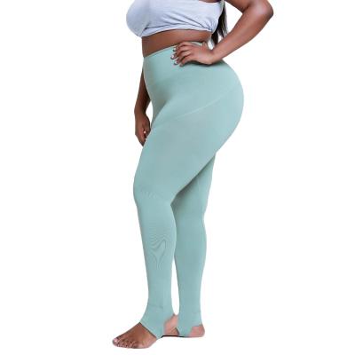 China New High Waist Four-needle Bare Hip Gaiters High Waist Yoga Pants Six Line Six Line Breathable Skin-Friendly Sweatpants for sale