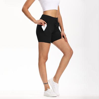 China High Waist Hip Lift Yoga Shorts Amazon Summer Yoga Tights New Fitness Breathable Bare Five Point Sports Shorts for sale