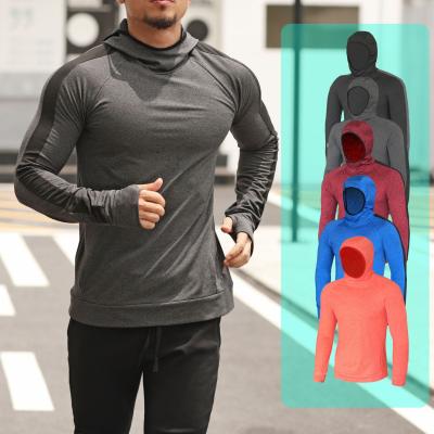 China Breathable Sports Jacket Men's Quick-Drying Training Wear Plus Fleece Fitness Clothing Mens Sports Hoodie for sale