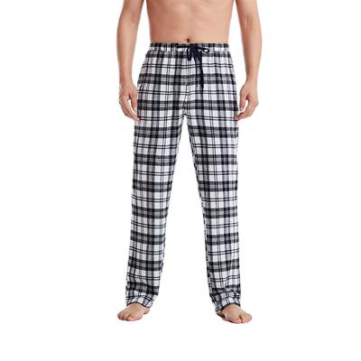 China Soft Breathable Pattern Cotton Mens Pajamas 100% Checkered Yoga Plus Pants And Trousers for sale