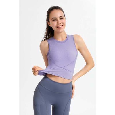 China Women's Style Fashion Sports Top T-Shirts Fitness-enhancing Breathable Seamless Gym Yoga Crop Fitness Tops for sale