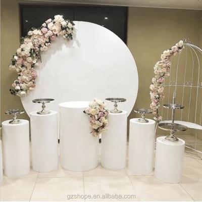 China Durable Hot Sale Decoration Customized Design Display Pedestals Acrylic Cylinder For Wedding Birthday Party for sale