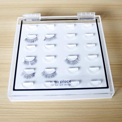 China Eco - Friendly Custom Acrylic False Eyelash Counter Display Extensions Stand Up Display Case for sale