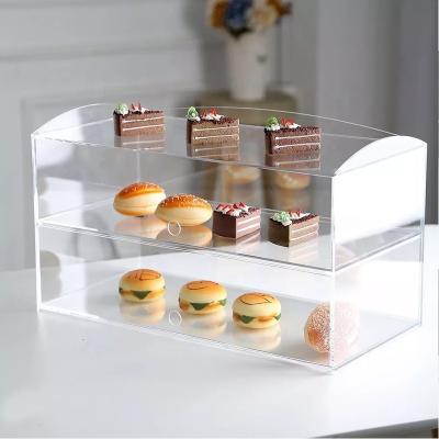 China Advertising Transparent Acrylic Cupcake / Bread / Candy Display Rack for sale