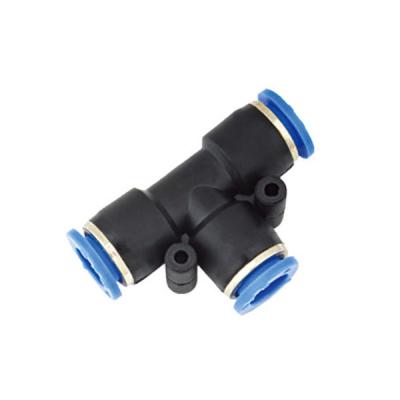 Chine Diamètre convenable de tube de la pression 1.5Mpa d'air en plastique égal de pièce en t de PE jusqu'à 16mm à vendre