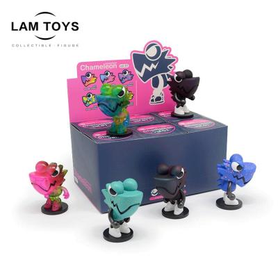 China Toy Oem Factory Customized Cartoon Animation Chameleon Model Gift Collection PVC Toy With Box for sale