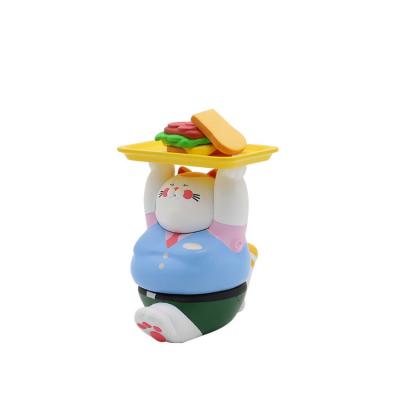 China Cartoon Toy Lamtoys 3d Camping Figure Prototype Plastic Action Numbers For Uncle Cat Blind Box Promotion Toy for sale