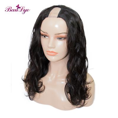 China Full Cuticle Body Wave Extension U Part Mongolian Lace Wigs Cheap Hair for sale