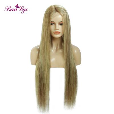 China Brazilian Silky Straight Front Lace Wig Piano Hair Long Double Color Mix Straight Hair Weave Hair Weave Wig for sale