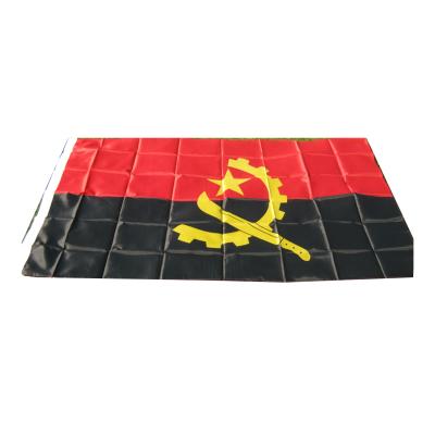 China Wholesale National Flag 3x5ft 100% Polyester Screens Printed Promotion Angola Country Outdoor Flying National Flag for sale