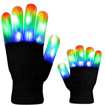 China Wholesale Festival Decoration Nuoxin Factory Halloween Glowing Led Gloves Lighting Party Supplies Led Flashlight Flashing Gloves For Christmas for sale