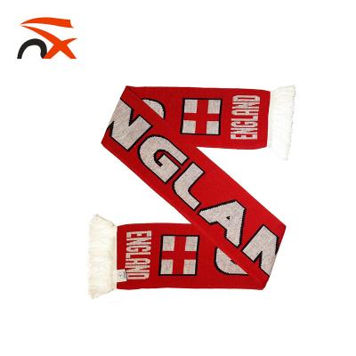 China Medium Custom Knit Soccer Football England Scarf For Cheering for sale