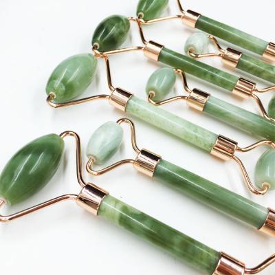 China Wrinkle Stone Anti Aging Jade Roller Massage Natural Mini Jade Roller For Face Solvent Therapy Nephritis for sale