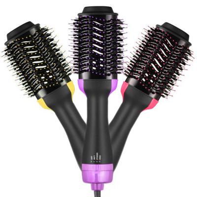 China 2021 Ionic Hair Brush New Professional 3 In 1 Styling Electric Brush One Stage Hair Curler Customized for sale