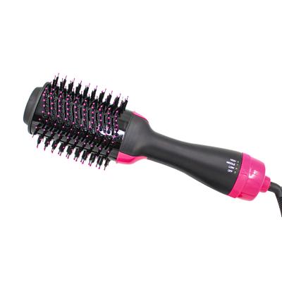 China Hot Air Ionic Flat Iron Pick Iron Hair Comb One Step Hair Dryer Electric Fast Straightener Brush Private Label Brush OEM ODM for sale